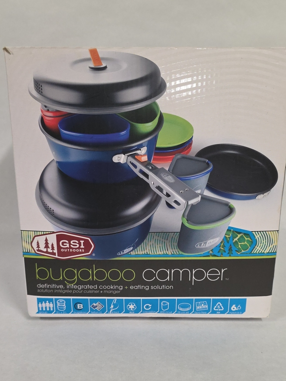 GSI Outdoors Bugaboo Camper 25-Piece Camping Cookware Mess Kit Set
